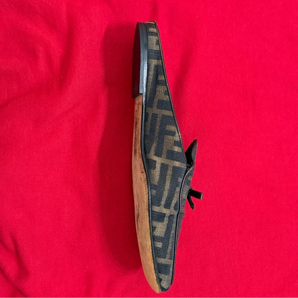 Fendi Women's Brown Slip-On Loafers - Picture 9 of 10